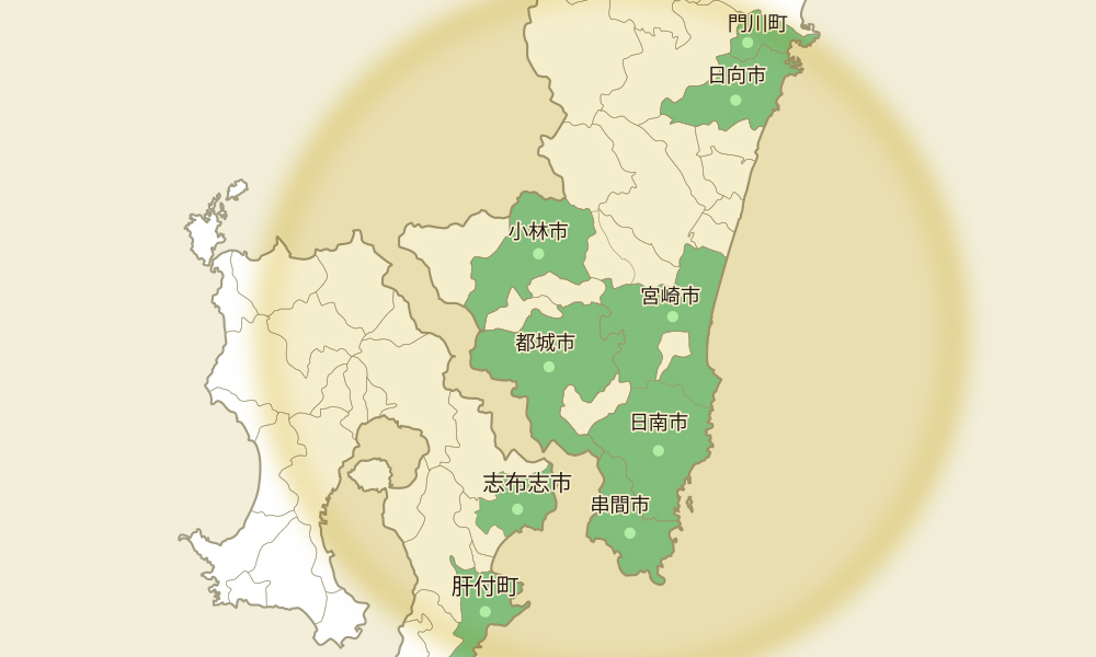 当院に来院される患者様のお住まい地域