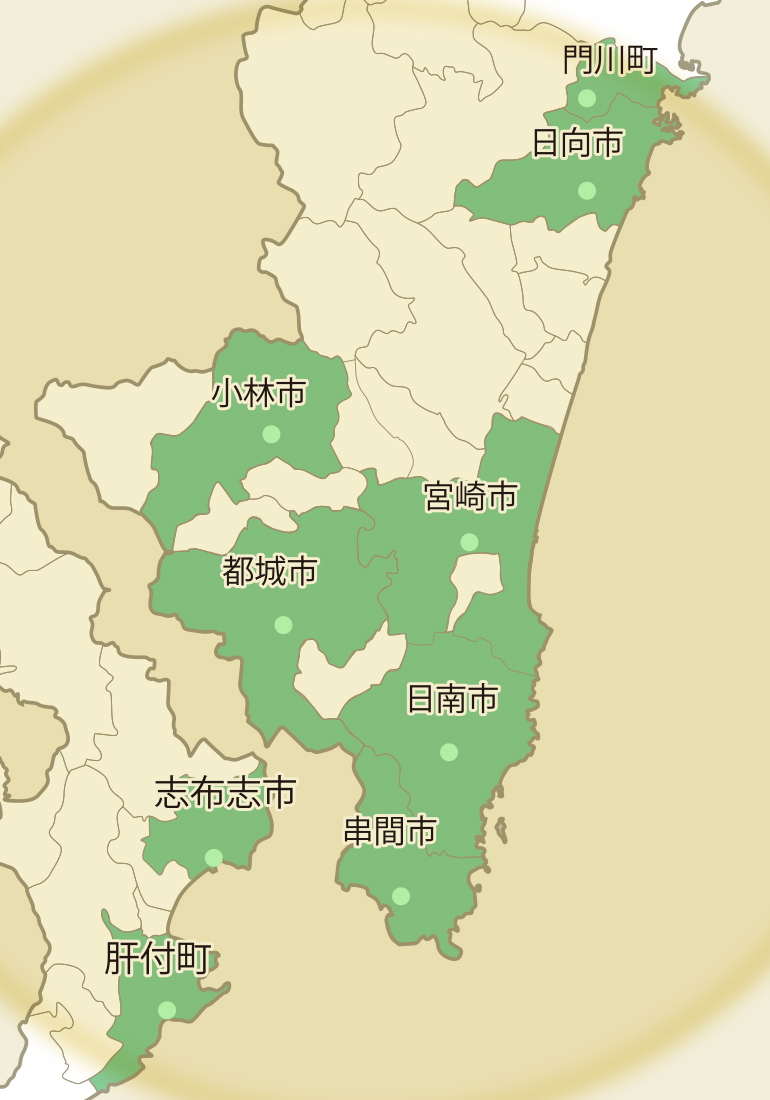 当院に来院される患者様のお住まい地域